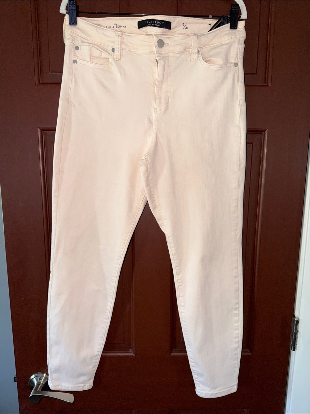 Liverpool Pale Blush Ankle Skinny Jeans
